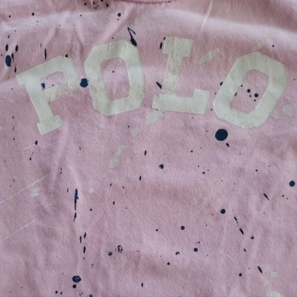 Vintage Ralph Lauren 100% Cotton Pink Prep Short Sleeve Tee Size 6 Months Infant